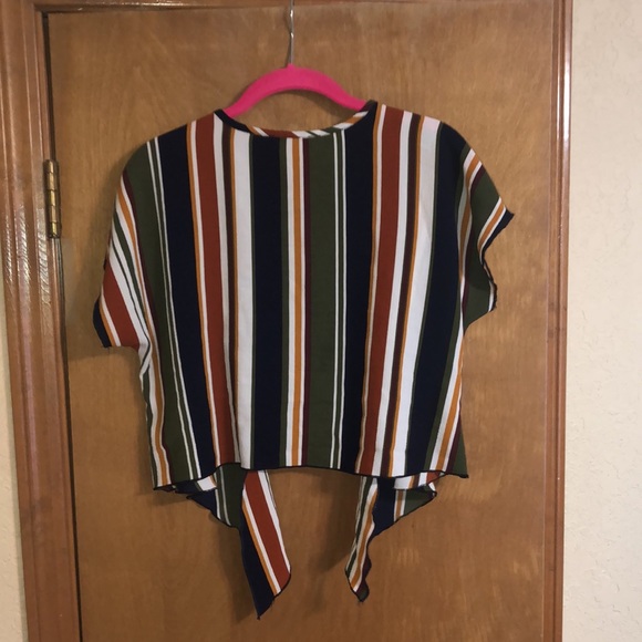 Love Culture Multicolored Tie Top - Picture 3 of 5